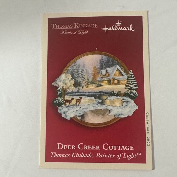 Vintage Hallmark Keepsake Ornament Thomas Kinkade Deer Creek Cottage Dated 2002 - Picture 3 of 9